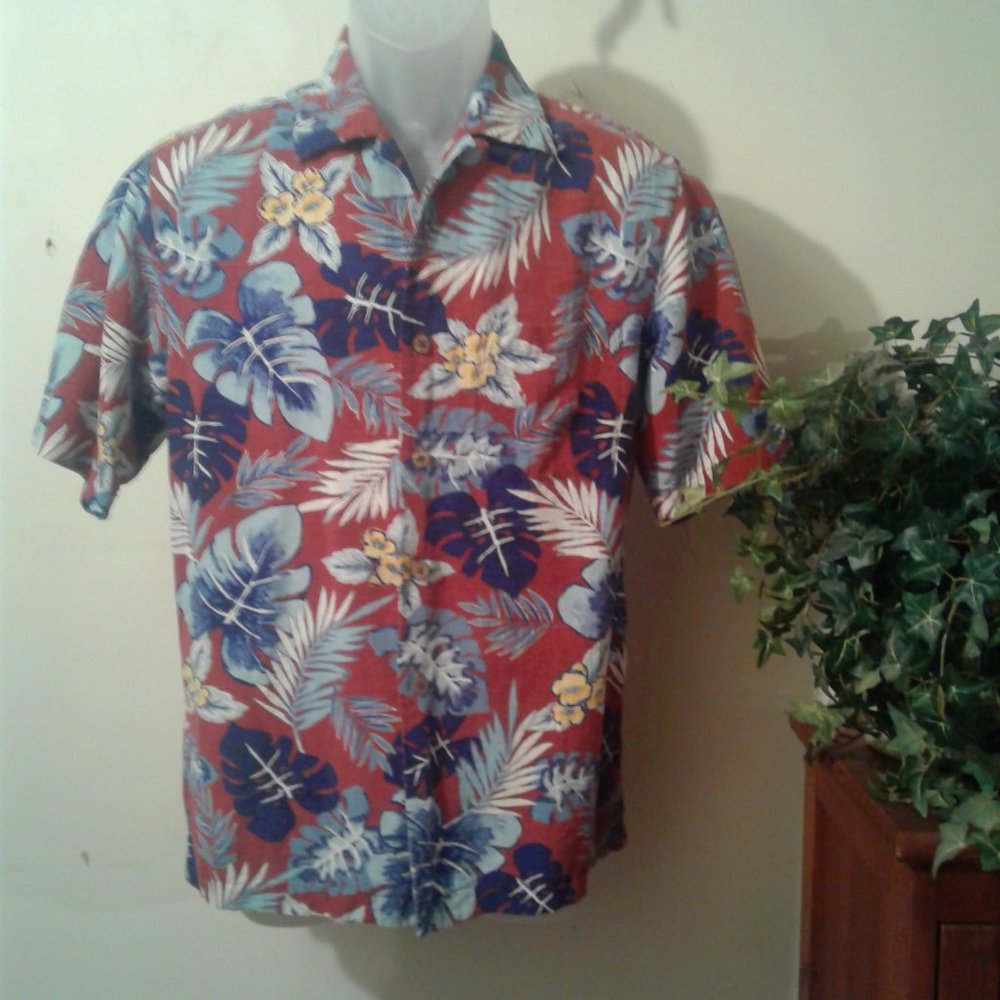 Caribbean Pure Silk Hawaiian Shirt Size S